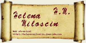 Helena Miloščin vizit kartica
